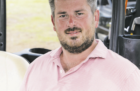 PRCC CLUB CHAMPION: Michael “MD” Franks celebrates his victory at the Pine Ridge Country Club Championship, held July 11–12. Franks, of the family business Michael Franks Logging, shot a 70 on the first day of the tournament and a 74 on the second t