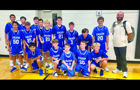 Cougars Take Second in Local Tournament The Calvin Junior High Cougars brought home second place in the Dodson and Calvin tournament, pushing their season record to 10-3