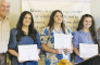 Pictured from left: Lamar Tarver, Madalyn Cotton, Peyton Cotton, Rebekah Dupree, Kiwanis President Mary Lou Blackley.