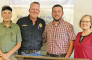Pictured from left: Kiwanis President Mary Lou Blackley, Rev. Brian McAllister (First Baptist Church), Winn Parish Sheriff Josh McAllister, and Kiwanis Vice President Troy Rogers.