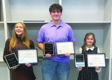 Lillie Hatten, Andrew Chevallier and Jolie Taylor - Winn Parish Students of the Year