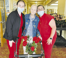 Winnfield Lions Club Delivers Roses to Residents of Autumn Leaves Nursing and Rehabilitation