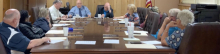 Al Simmons has first meeting as superintendent