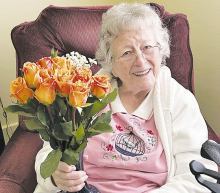 Winnfield Lions Club Delivers Roses to Residents of Autumn Leaves Nursing and Rehabilitation