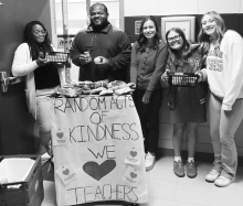 Random Acts of Kindness is celebrating during the month of February and WSHS Youth Volunteer members wanted to show their appreciation to the teachers and support staff by sharing snacks and drinks.