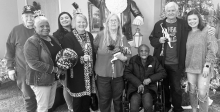 Winn Council On Aging celebrated New Year Eve at Autumn Leaves Nursing and Rehabilitation Center with live music by Sam Wise and Eric Little.