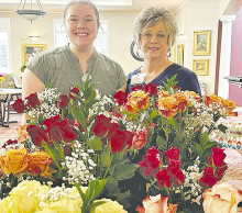 Winnfield Lions Club Delivers Roses to Residents of Autumn Leaves Nursing and Rehabilitation