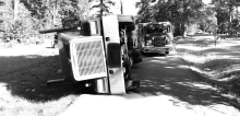 On Friday, Sept 26 at 9:33am, Winnfield Fire Department was dispatched out for a tractor trailer that was on its side at the intersection of 24th Street and White Street. Fire personnel arrived on scene to find that the driver had already self extricated 