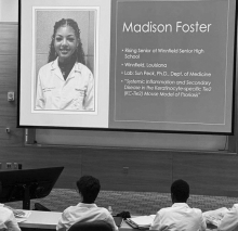 Louisiana this year. In the 16 year program history, she is only one of two Louisiana students who have been selected for this invaluable opportunity. Madison was invited back to Vanderbilt to continue her research next summer. Now that she has returned t