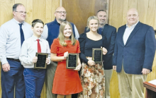 Pictured above (L-R): WMS Principal Brian Savell, WMS student Jackson Compton, WSHS Principal Chase Bartlett, WSHS student Emily Nevils, CHS Principal Justin Tinsley, CHS student Sienna Box and Supt. Al Simmons.