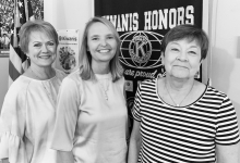 Pictured left to right: Shonna Moss, Kiwanian and former CASA Volunteer Coordinator, Christy King, CASA Volunteer Coordinator, and Margaret Coon, Kiwanian.