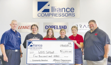 Alliance Compressors Makes Donation to WSHS Softball Team