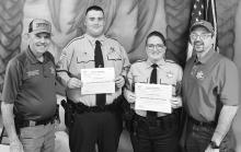 Ian McLauren and Tessa Musgrove with the Winn Parish Sheriff’s Office recently graduated from the Correctional Academy. The academy consists of 11 weeks of trading in Louisiana laws, defensive tactics, physical fitness and much more. Congratulations to 