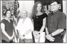 Left to right: Cassie Mosley, Rita James, Rose LeBlanc Odom, Troy Rogers