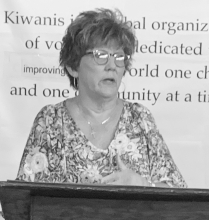 Gail Shelton Speaks to Kiwanis