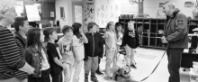 Therapy Dog Stops by Dodson High School 