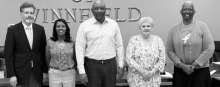 Mayor and City Council of the City of Winnfield proudly wore pink at this week’s city council meeting to show support for Breast Cancer Awareness. Featured in the photo (L to R): Councilperson Matt Miller, District 4, Councilperson Teresa Phillips, Dist