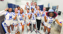 Ranked #2 in Class C, the Calvin Lady Cougars beat Harrisonburg 7626, bringing their season record to 16-2.