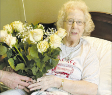 Winnfield Lions Club Delivers Roses to Residents of Autumn Leaves Nursing and Rehabilitation