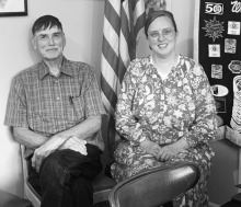 Newly elected Kiwanis vice president for 25-26 Troy Rogers and guest speaker Winn Parish Library Director Priscilla Massey at June 10th Kiwanis meeting.