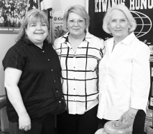 Pictured from left are: Judge Wiley, Aleta Hoffman and Rita James