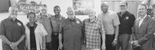 Pictured at the recent Kiwanis Club of Winnfield meeting are (left to right): Eric Duplechain, Chief of Staff for PSC Commissioner Francis; Ethel Howell, Kiwanis Club of Winnfield; Murphy Chestnut, Regional Director &amp; Advisor to U.S. Senator John Kenn