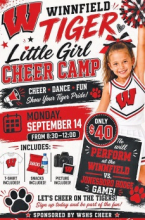 Winnfield Tiger Little Girl Cheer Camp Scheduled for Sept. 14