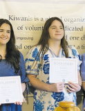 Pictured from left: Lamar Tarver, Madalyn Cotton, Peyton Cotton, Rebekah Dupree, Kiwanis President Mary Lou Blackley.