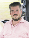PRCC CLUB CHAMPION: Michael “MD” Franks celebrates his victory at the Pine Ridge Country Club Championship, held July 11–12. Franks, of the family business Michael Franks Logging, shot a 70 on the first day of the tournament and a 74 on the second t