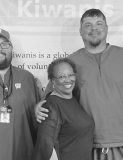 Pictured (L to R): Winnfield Middle School Principal Brent Carpenter; WMS Head Football Coach and 8th Grade Math Teacher Chance Williams; Winnfield Kiwanian and retired WMS educator Ethel Howell; WMS Offensive Line and PE Coach Justin Durbin; and WMS Defe